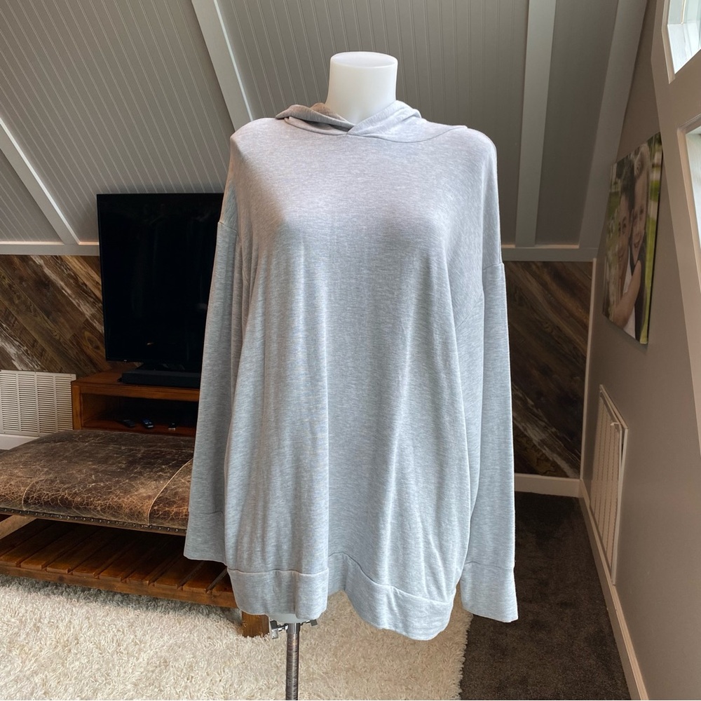 Offline Aerie Heather Gray Pullover Hoodie
